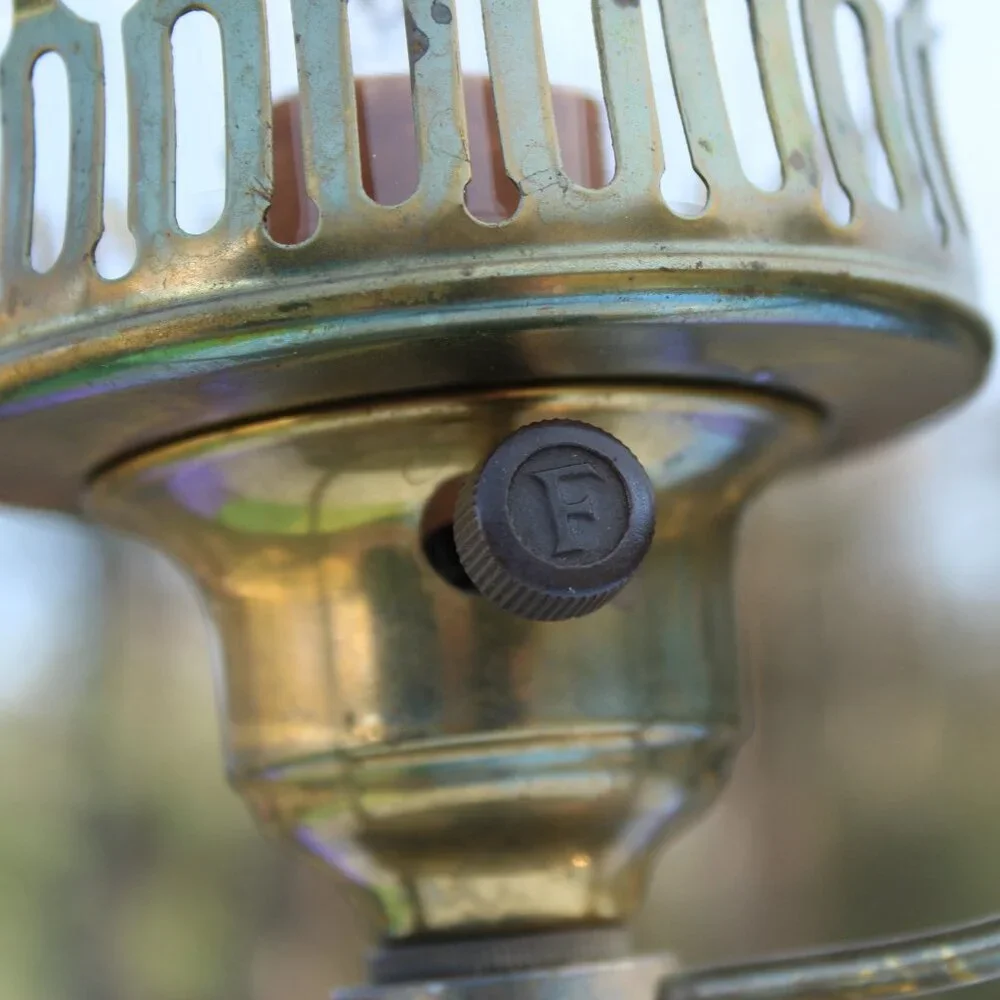 Hand Painted Fenton Student Lamp